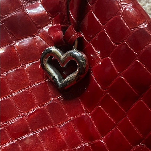 Brighton Cherie Soft Shoulderbag Lipstick Patent Crocodile print - Picture 5 of 10